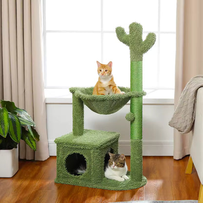 Cactus Cat Tower with Scratcher