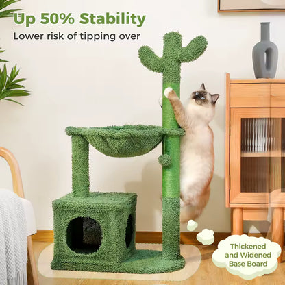 Cactus Cat Tower with Scratcher