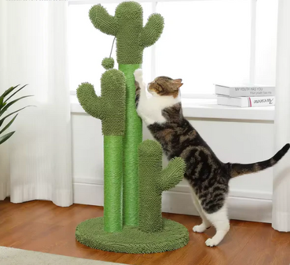 Cactus Cat Tower with Scratcher