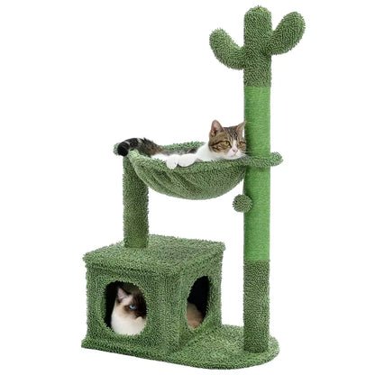 Cactus Cat Tower with Scratcher